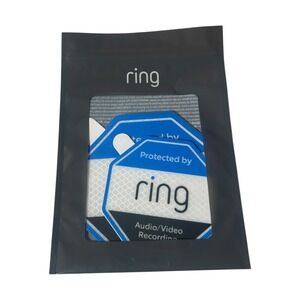 Ring Security Reflective Window Stickers Audio Video Recording Decals 2Pack Blue